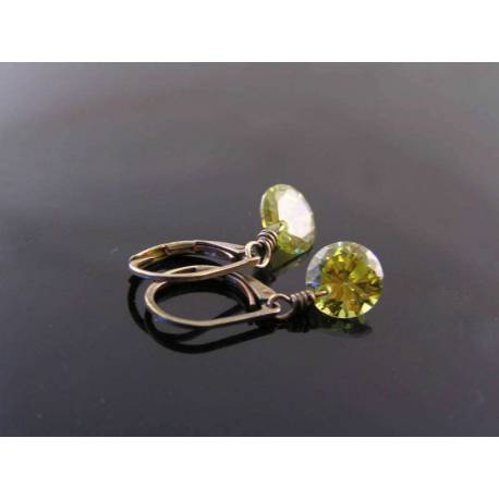 Cubic Zirconia Solitaire Earrings