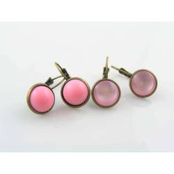 Pink Cabochon Earrings