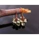 Green Pearl and Prehnite Cluster Earrings