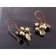 Green Pearl and Prehnite Cluster Earrings