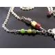 Australian Gemstone and Kookaburra Charm Necklace