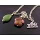 Australian Necklace with Sydney Opera Charm and Australian Gemstones