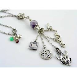 Supernatural Charm Necklace with Gemstones