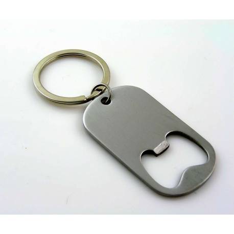 Stainless Steel Keyring with Bottle Opener