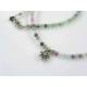 Fluorite Necklace with Flower Charm