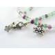 Fluorite Necklace with Flower Charm