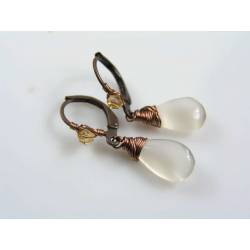 Grey Moonstone Earrings