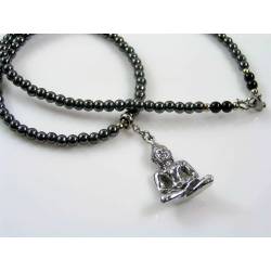 Hematite Buddha Necklace