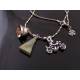 Motorcycle Rider Necklace with Labradorite and Gremlin Bell