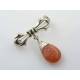 Cute Bow Brooch with Sunstone