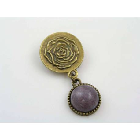 Pink Tourmaline Brooch