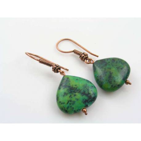 Large Chrysocolla Earrings