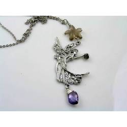 Large Fairy Necklace, Gemstones and Crystal