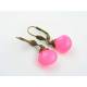 Hot PInk Chalcedony Earrings