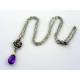 Purple Amethyst Rose Necklace