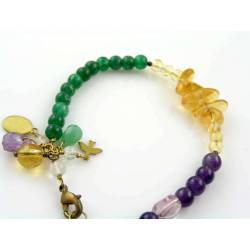 Aventurine, Citrine and Amethyst Bracelet