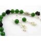 Canada Green Jade and Onyx Bracelet