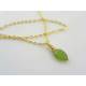 Carved Vesuvianite Leaf Pendant Necklace, available separately
