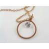 Wire Wrapped Frame Pendant with 2ct Cubic Zirconia, Necklace