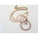 Wire Wrapped Frame Pendant with 2ct Cubic Zirconia, Necklace