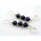 Sugilite and Rock Quartz Sterling Earrings