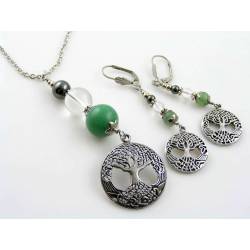 Tree of Life Necklace and Earrings Set