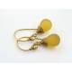 Matte Amber Drop Earrings