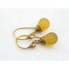 Matte Amber Drop Earrings