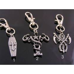 Zipper Pull - Reaper, Coffin Charm, Great Biker Gift