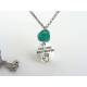 'Live long and prosper' - Startrek Quote Necklace with Ancient Glass Piece