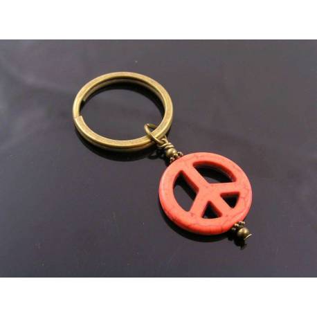 Peace Sign Key Chain, Gift Idea