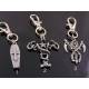 Zipper Pull - Skulls on Chain, Great Biker Gift