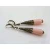 Peach Lucite Filigree Earrings