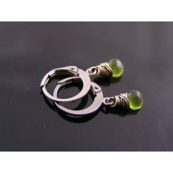 Vesuvianite Hoop Earrings