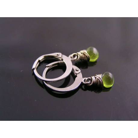 Vesuvianite Hoop Earrings