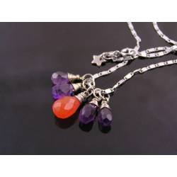 Carnelian and Amethyst Necklace