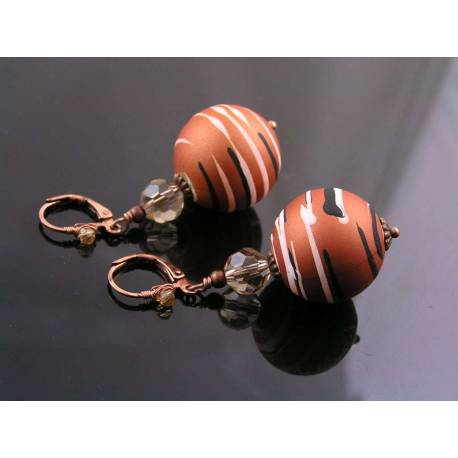 Copper Sphere Earrings