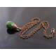 African Jade Necklace, Antique Copper