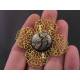 Golden Filigree Brooch