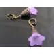 Purple Lucite Flower Earrings