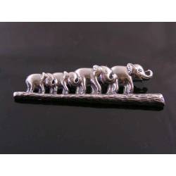 Herd of Elephants Brooch