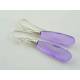 Purple Faceted Acrylic Drop Earrings, Wire Wrapped Ear Wires