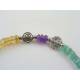 Cat Bracelet with Amethyst, Citrine and Apatite