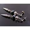 Ear Studs with Crystals and Spike Drops