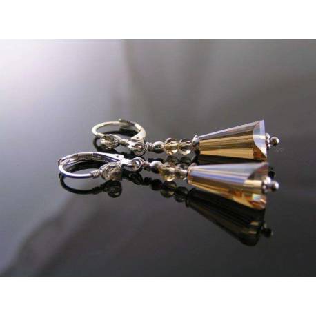 Sparkling Champagne Crystal Earrings