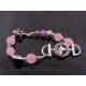 Horse Bracelet with Pink Jade