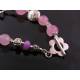 Horse Bracelet with Pink Jade