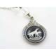 Necklace with Art Deco Pendant, Pointer Dogs