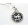 Necklace with Art Deco Pendant, Pointer Dogs