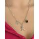 Good Luck Necklace with Birthstone, Chimney Sweeper and Dice Charm